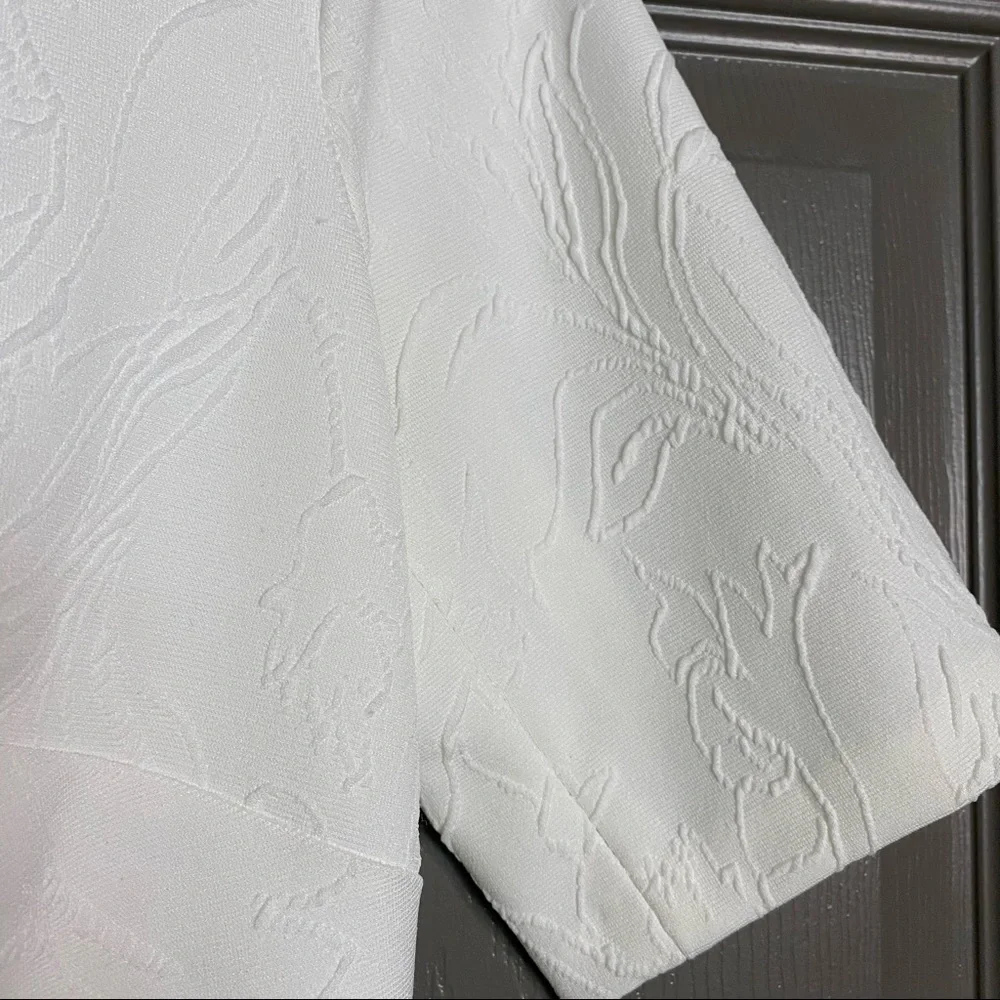 Tommy Hilfiger Ivory / Winter White Textured Sheath Dress Size 6 - Picture 5 of 12